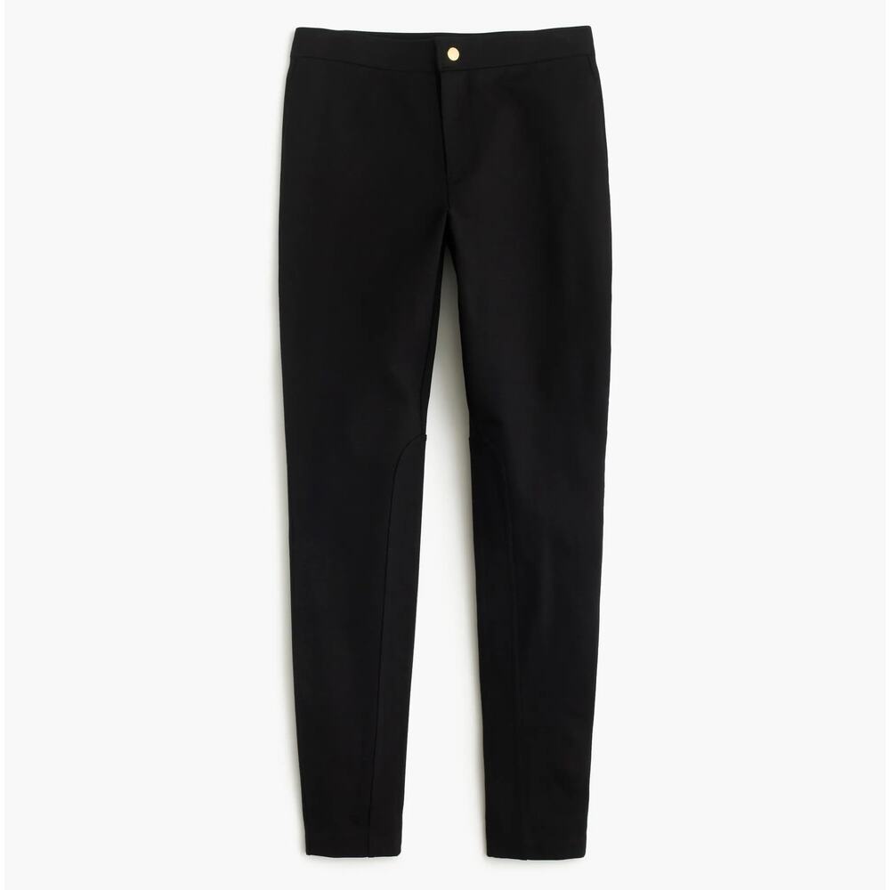 J.Crew Pixie Snap Front Jodhpur Ponte Pant Black Skinny Fit Stretch Women 0R